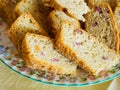 Neapolitan Easter savory bread with salami