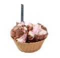 Neapolitan Ice Cream Bowl Royalty Free Stock Photo