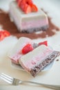 Neapolitan ice cream cake Royalty Free Stock Photo