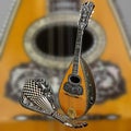 Neapolitan mandolin from the late 19th century Royalty Free Stock Photo