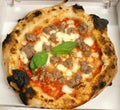Pizza napoletana luganiga and ham parma Royalty Free Stock Photo