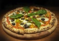 Neapolitan pizza - Naples pizza (Italian pizza napoletana Napoli pizza) Royalty Free Stock Photo