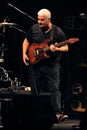 Neapolitan singer and guitarist Pino Daniele during the concert