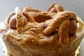 Neapolitan Stuffed Easter Bread Casatiello closeup