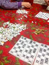 Neapolitan tombola game. Traditional Christmas game similar to bingo