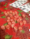 Neapolitan tombola game. Traditional Christmas game similar to bingo