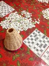 Neapolitan tombola game. Traditional Christmas game similar to bingo