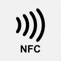 Near field communication NFC icon. NFC logo. Vector icon Royalty Free Stock Photo