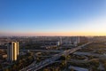 Tianjin Outer Ring Road, China Overlooking the City Center