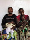 Near Pweto, Katanga, Democratic Republic of Congo: Portrait of women and children posing for the camera