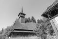 Church in a traditional village at Sighet