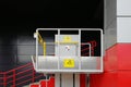 Lift for the disabled. Near the stairs of the house. View from the side. Helping infirm people Royalty Free Stock Photo