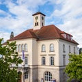 Detail view on City Gallery building, Stadtgalerie, Infopoint in Sindelfingen, Baden Wurttemberg, Germany.