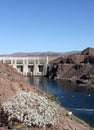 Parker Dam holding back the Colorado River Royalty Free Stock Photo