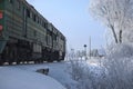 Nearer to a railway crossing