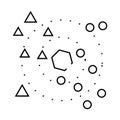 nearest neighbors knn algorithm line icon vector illustration