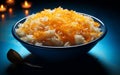 Nearly Cooked Rice Product Shot. Generative By Ai