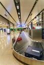 Nearly empty arrival hall in Dublin Airport due to coronavirus pandemics and flight restrictions