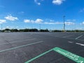 The nearly empty parking lot at SeaWorld in Orlando, Florida