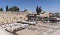 A Nearly Empty Plaza at the Western Wall in Jerusalem during Pandemic
