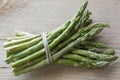 Neat bunch of fresh asparagus