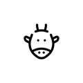 Neat cattle cow Outline Icon, Logo, and illustration