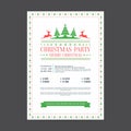 Neat framed christmas party invitation postcard