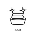 neat icon. Trendy modern flat linear vector neat icon on white b