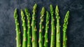 Fresh Asparagus Spears on Slate