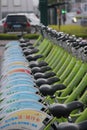 Neat rows of bicycles in SHENZHEN