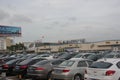 The Neat rows of cars in SHEKOU yard SHENZHEN Royalty Free Stock Photo