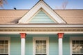 neat rows of dentil moldings beneath a georgian eave Royalty Free Stock Photo