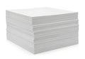 Stack of white paper sheets on a plain white background Royalty Free Stock Photo
