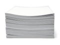 A neat stack of white printer paper on a flat surface Royalty Free Stock Photo