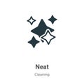 Neat vector icon on white background. Flat vector neat icon symbol sign from modern cleaning collection for mobile concept and web