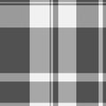 Neat vector tartan seamless, new background pattern plaid. Direct fabric texture textile check in grey and white colors
