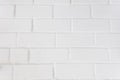 Neat white painted brick wall with a distinct texture