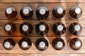 Neatly aligned rows of bottled craft beer