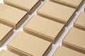 Neatly arrange the cardboard boxes on a white background Royalty Free Stock Photo