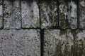 The neatly arranged bricks that will be used as the foundation of a house Royalty Free Stock Photo