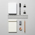 Monochrome color scheme with hints of wood from the pencil creates a Royalty Free Stock Photo