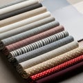 Are neatly arranged in a row featuring a variety of patterns Royalty Free Stock Photo
