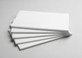 Stack of pristine white paper sheets on a neutral background Royalty Free Stock Photo