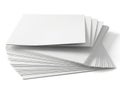 Stack of pristine white paper sheets isolated on white background Royalty Free Stock Photo