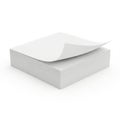 A neatly arranged stack of white paper on a white surface Royalty Free Stock Photo