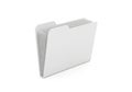 Organized white file folder with tabs for document storage Royalty Free Stock Photo