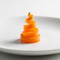 Plate and background, creating an artistic and minimalist culinar Royalty Free Stock Photo