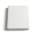 A neatly bound stack of white paper sheets on a plain background Royalty Free Stock Photo