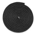 Neatly coiled braided plaited black rope Royalty Free Stock Photo