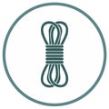 Neatly Coiled Rope Bundle Simple Vector Icon for Utility or Climbing Royalty Free Stock Photo